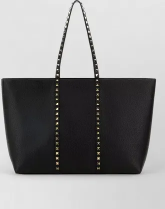 Valentino Garavani leather medium rockstud shopping tote bag
