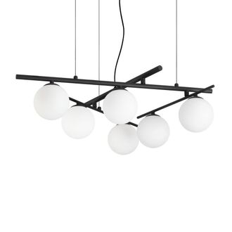Netlighting Atlas Globe Pendant Ceiling Light Black 6x G9