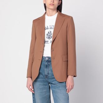 Max Mara Single-breasted jacket in hazelnut colour
