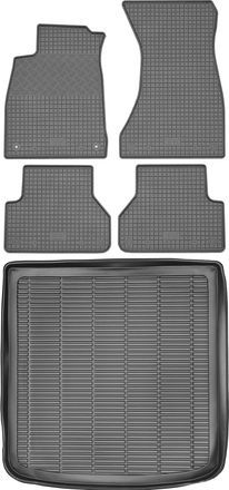 OEM Juego De Alfombrillas De Goma Para Audi A4 B9 Kombi De 2016: Alfombrilla Para Coche + Alfombrilla Para Maletero