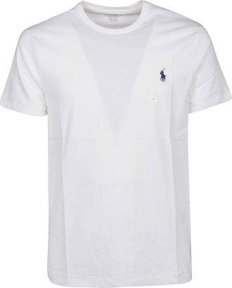 Polo Ralph Lauren Custom Slim-Fit Jersey T-shirt met ronde hals - Heren - T-shirts - Wit - XL - Katoen - Tops