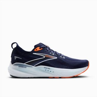 Brooks Mens Glycerin Gts 22 Running Shoes In Peacoat/blue Ribbon/orange