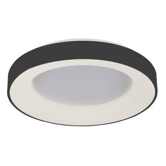 Netlighting Modern LED Flush Ceiling Light Black Warm White 3000K 2200lm