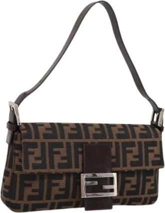 Fendi Pre-owned Zucca Canvas Shoulder Bag - - Pre-owned - Donna - Marrone - ONE SIZE