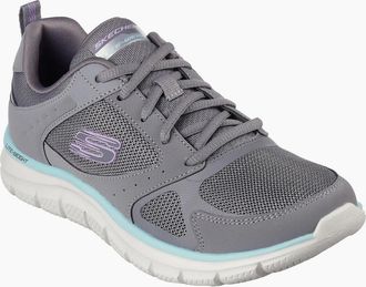 Skechers Womens Track Casual Low Top Trainers - Grey - Size: 3.5