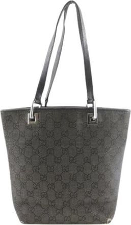 Gucci Pre-owned Denim gucci-bags - Dames - Vintage Shopper - Zwart - ONE Size - Denim - Vintage