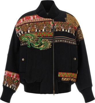 Dries Van Noten Valdi Bomberjack - Dames - Bomber jackets - Veelkleurig - S - Wol - Jassen