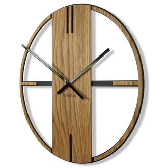 OEM Reloj De Pared &Uacute;nico De Madera De Roble De 50 Cm