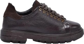 Marechiaro 1962 Brown Hammered Leather Rubber Mens Hammered Boots