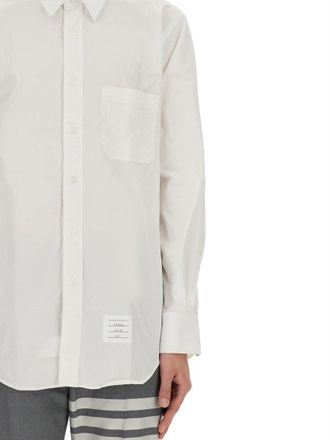 Thom Browne Cotton Button-Down Shirt - White