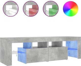 vidaXL TV Cabinet with LED Lights Concrete Grey 140x36.5x40 cm vidaXL
