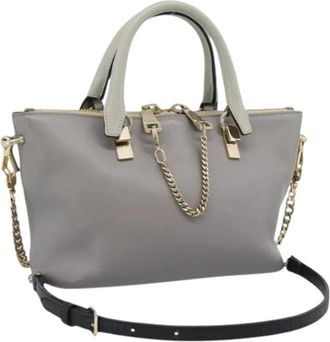 Chlo&eacute; Pre-owned Hand Bag - Dames - Vintage Handtas - Grijs - ONE Size - Leer - Vintage