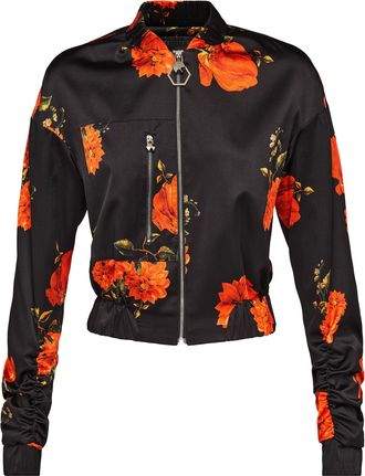 Philipp Plein Bomber Flowers Print