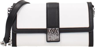 Karl Lagerfeld Pochette Leren Dames Zwart En Wit