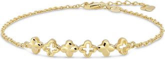 Devata Clover Chain Bracelet in 14K Gold, 31mm in Yellow Gold at Nordstrom, Size 7.5