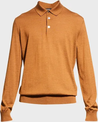 Ermenegildo Zegna Men & apos;s Cashmere-Silk Polo Sweater