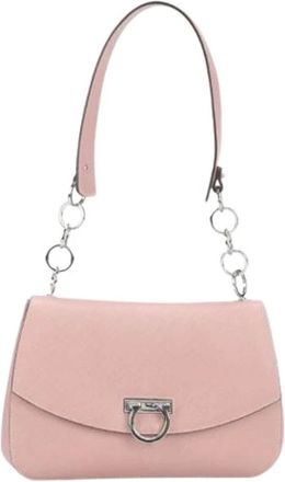 Ferragamo Pre-owned Shoulder Bags, female, Pink, Size: ONE SIZE Pre-owned Shoulder Bag