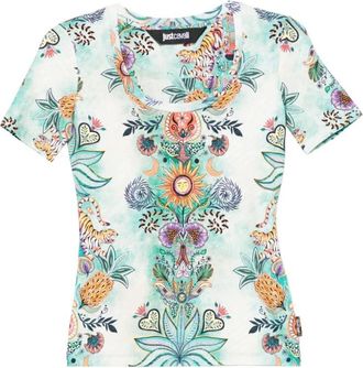Just Cavalli T-Shirts - Dames - T-shirts - Veelkleurig - XL - Tops