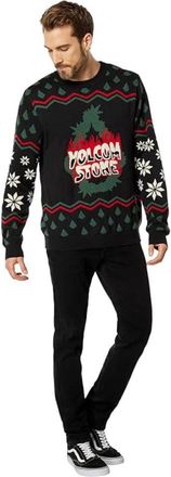 Volcom Holi Dazed Sweater Mens Black Long Sleeve Pullover Cozy RED435
