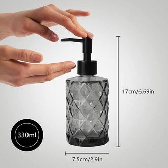 OEM 2 Frascos De Viaje De Vidrio &Aacute;mbar De 100 Ml (3.4 Oz), Botellas Dispensadoras De Jab&oacute;n Y Cosm&eacute;ticos Con Bomba Negra Para Ba&ntilde;os, Mezclas De Cremas