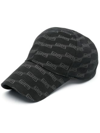 Balenciaga Pet met monogram - Zwart