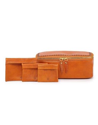 OLD TREND Celosia Genuine Leather Rectangular Jewelry Case in Caramel at Nordstrom