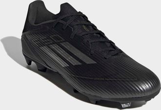 adidas Fussballschuh ADIDAS PERFORMANCE F50 LEAGUE FG/MG, Damen, Gr. 44, schwarz (core schwarz, iron metallic, gold metallic), Synthetik, Textil, Schuhe Fuss