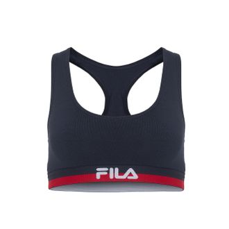 Fila Bustier FILA, Damen, Gr. M, N-Gr, blau (navy), Jersey, Obermaterial: 95% Baumwolle, 5% Elasthan, bedruckt, unifarben mit Farbeinsatz, Basic, Basic, BH