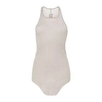Rick Owens Tops, Dames, Grijs, M, Pearl Rib Tank Top
