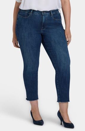 NYDJ Sheri Fray Hem Slim Ankle Jeans in Louvre Sapphire at Nordstrom, Size 14W