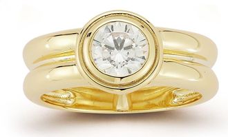 Glaze Jewelry Round Cut Cubic Zirconia Band Ring in Gold at Nordstrom Rack, Size 6