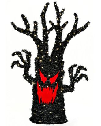 National Tree Company 48In Pre-Lit Frightening Face Halloween Tree