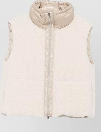 Herno sequin-embellished sleeveless vest