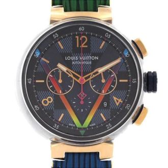 Louis Vuitton Pre-owned Stainless Steel watches - Heren - Pre-owned - Zwart - Maat: ONE Size