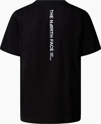 The North Face Mens The North Face Mens Vertical Logo T-Shirts Crew Neck Short Sleeve Soft Cotton Tee - Black - Size: 36
