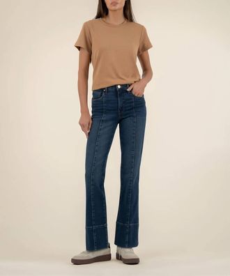 Kut from the Kloth Kelsey High Rise Ankle Wide Jeans In Blue
