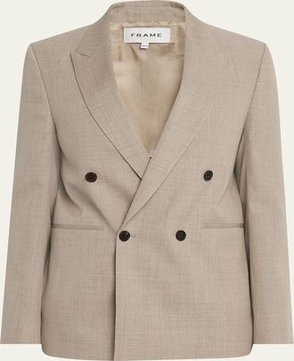 Frame Denim Mens Double-Breasted Wool Blazer