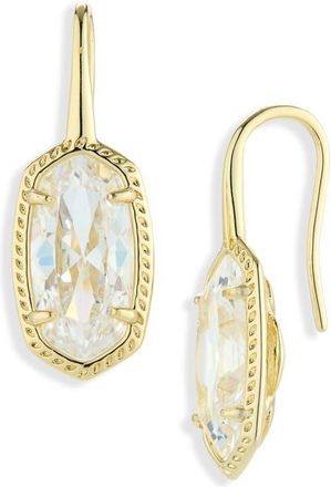 Kendra Scott Lee Luxe Drop Earrings in Gold White Cubic Zirconia at Nordstrom