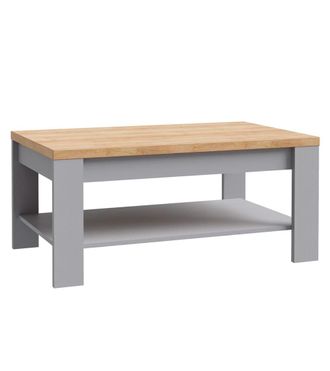 Home Heavenly Mesa centro con revistero gris claro y roble riviera