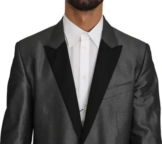 Dolce & Gabbana Gray Patterned MARTINI 2 Piece Mens Suit