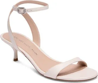 Stuart Weitzman Kellie Ankle Strap Sandal in Cream at Nordstrom, Size 8.5