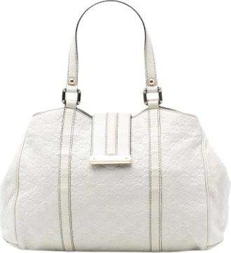 Gucci Pre-owned Handbags, female, White, Size: ONE SIZE Pre-owned The New Ladies Tote