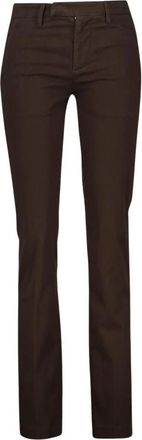 Dondup Slim-fit Broeken - Dames - Straight fit broeken - Bruin - W29 - Broeken