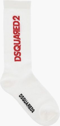 Dsquared2 Long Ribbed Socks With Contrasting Logo size 40