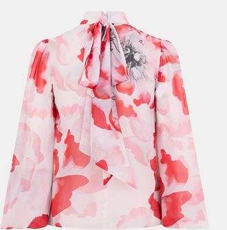 Ted Baker Womens Relaxed Fit Balloon Sleeve High Neck Blouse - Cream - Size: 6 2x