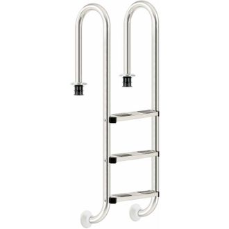 No Brand Zelsius Escalera Para Piscina De Acero Inoxidable Con 3 Pelda&ntilde;os 50,2 X 36,5 X 158 Cm