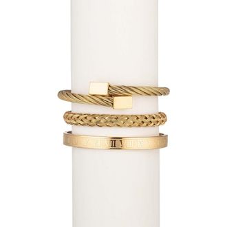 Eye Candy Los Angeles Dylan 3-Piece Bracelet Set in Gold at Nordstrom Rack