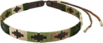 Pampeano Leather Hat Band - Diamond Pattern in Brown/beige/cream/green at Nordstrom