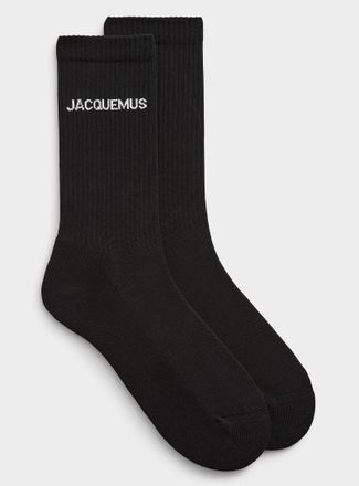Jacquemus Mens Signature ribbed socks