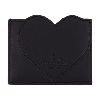 Vivienne Westwood Heart-Embossed Synthetic Card Case - Black